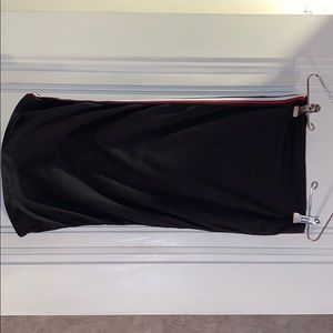 Black Midi Skirt with cute design on the side